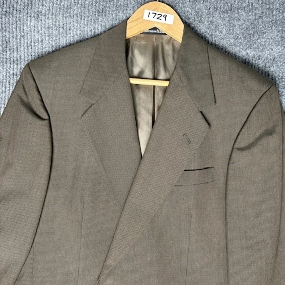 Tom James Executive Collection Men's Brown Wool Blend Jacket Blazer Size 40R‎